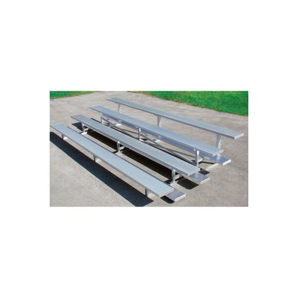 Gt Grandstands By Ultraplay 4 Row Universal Low Rise Aluminum Bleacher, 9' Long, Single Footboard NB-0409ALRSTD - main